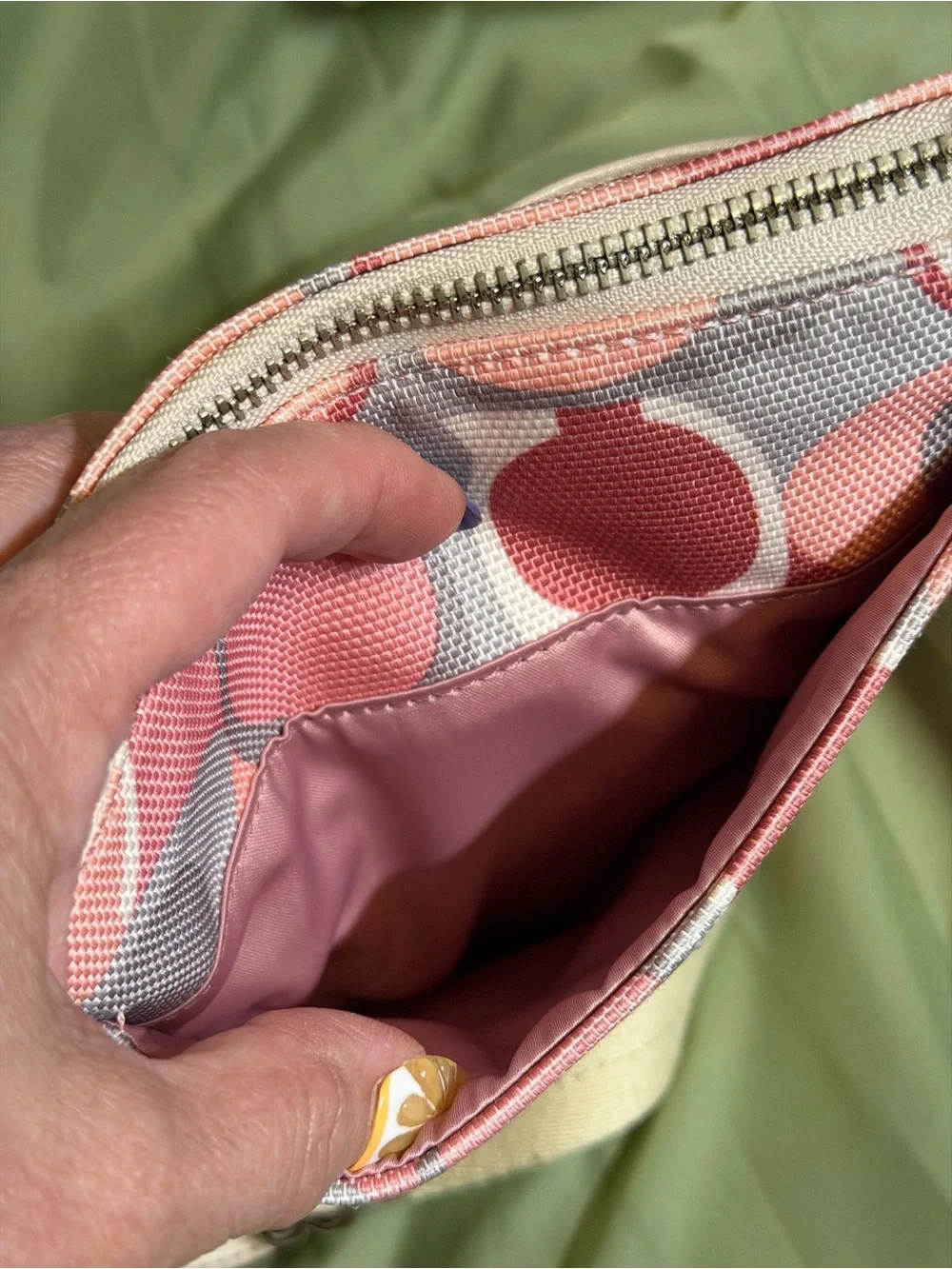 Coach Pink and Cream Signature Canvas Crossbody